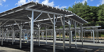 積雪150cm/風速46m/s 対応 アルミ製 ソーラーカーポート