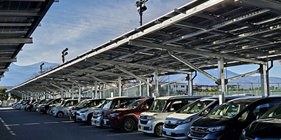 スチール製 2本足カーポート